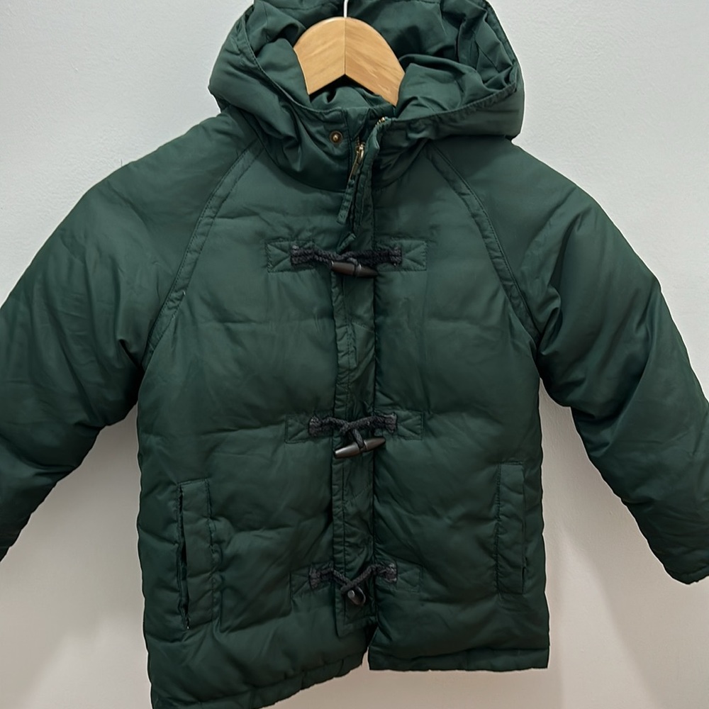 Crewcuts down Army green puffer coat size 4-5